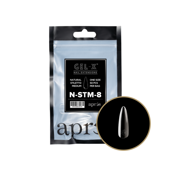 Apres Apres - Refill Bags - Natural - Stiletto Medium - #8