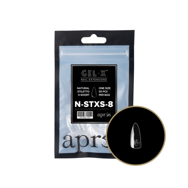 Apres - Refill Bags - Natural - Stiletto Extra Short - #8