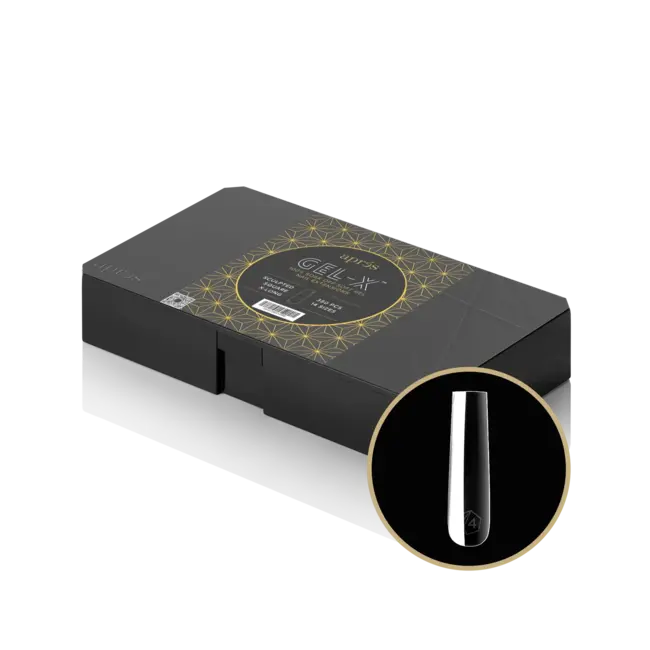Apres - Tip Box 2.0 Gel X - Clear - Sculpted Square - Extra Long