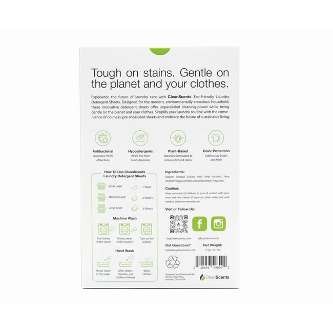 Clean Scents - Laundry Detergent Sheets