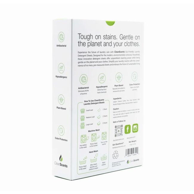Clean Scents - Laundry Detergent Sheets
