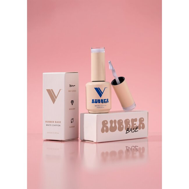 V Beauty Pure V Beauty Pure - Gel - Rubber Base - White Chiffon