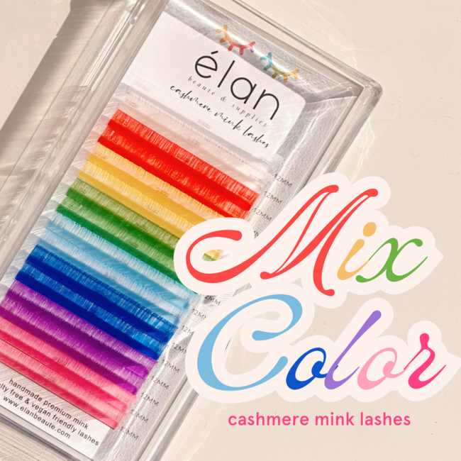 Elan Elan - Lash - Cashmere Mink - Mix Color - 0.03 - CC Curl -  10mm