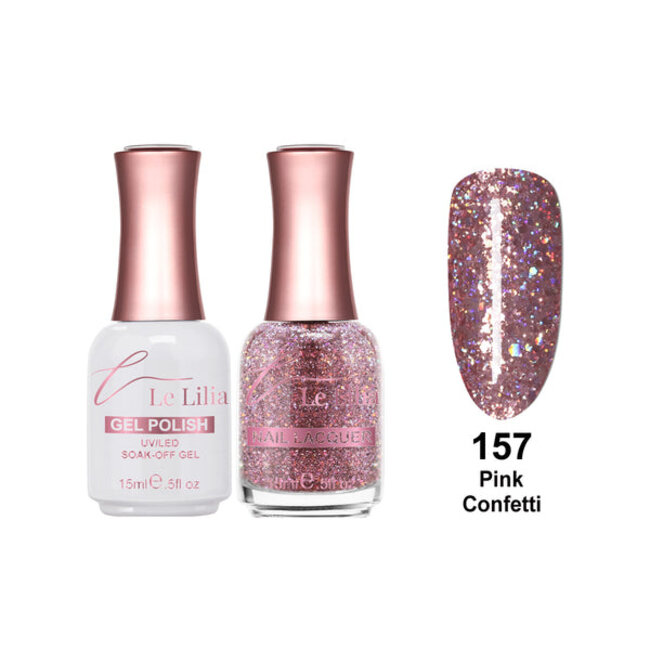 Le Lilia - 157 - Pink Confetti - Gel - 0.5 oz
