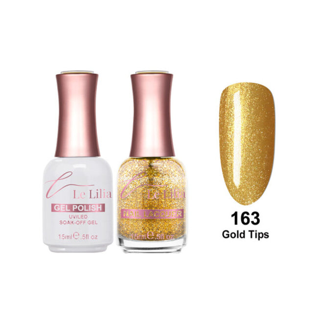 Le Lilia Le Lilia - 163 - Gold Tips - Gel - 0.5 oz