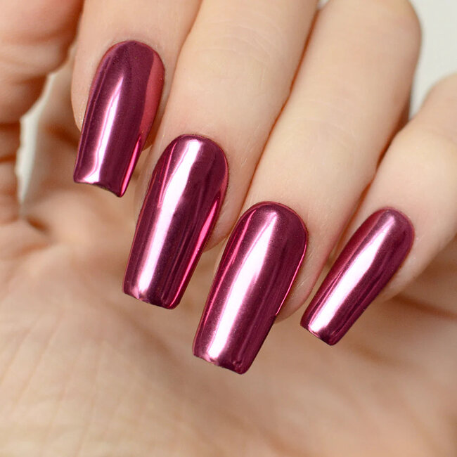 Pink Mask - Mirror Chrome - 3 - Nail Art