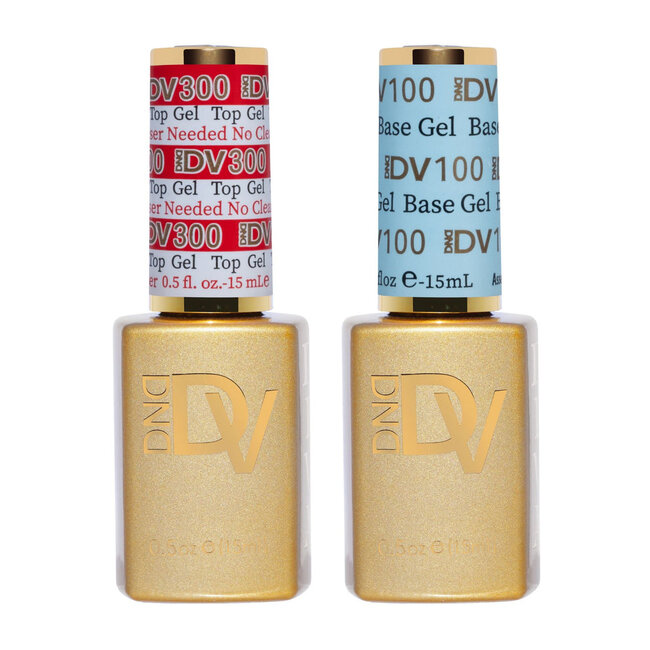 DND DIVA - Gel Set - DV 100/300 - Base/Top Coat Duo - 0.5 oz