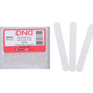 DND DND - Mini Nail File - 80/80 Grit - White - 50 pcs