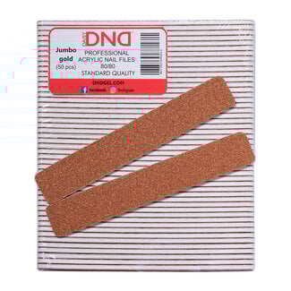 DND DND - Nail Files - Rectangle - 80/80 - Jumbo Gold - 50 count