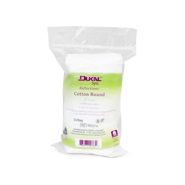 Dukal Spa Dukal Spa - Cotton Round - 3" - 50/bg - 900374