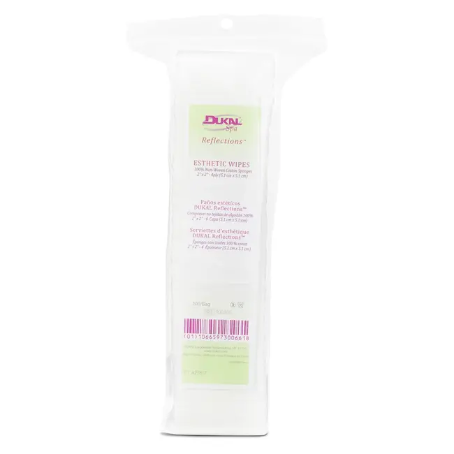 Dukal Spa Dukal Spa - Reflections Esthetic Wipes - 2"x2" 4-ply - 200 ct - 900300