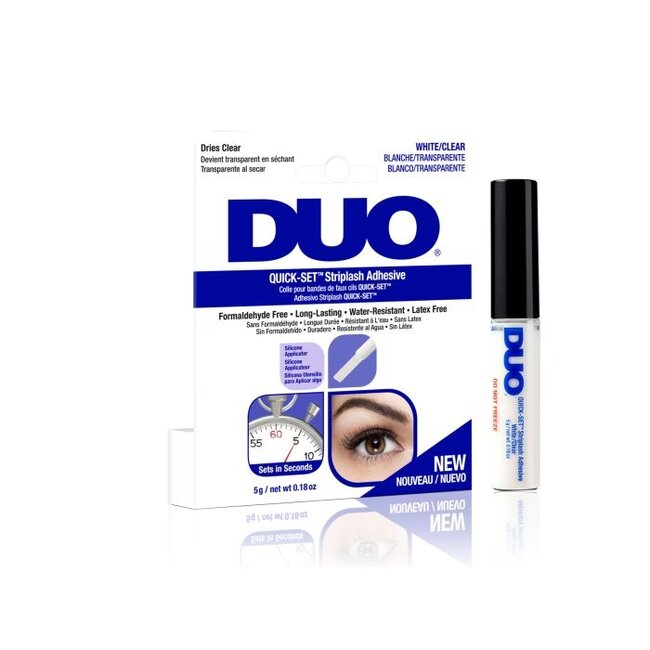 Duo - 2-in-1 Brush On Striplash Adhesive - Dark Tone & White/Clear