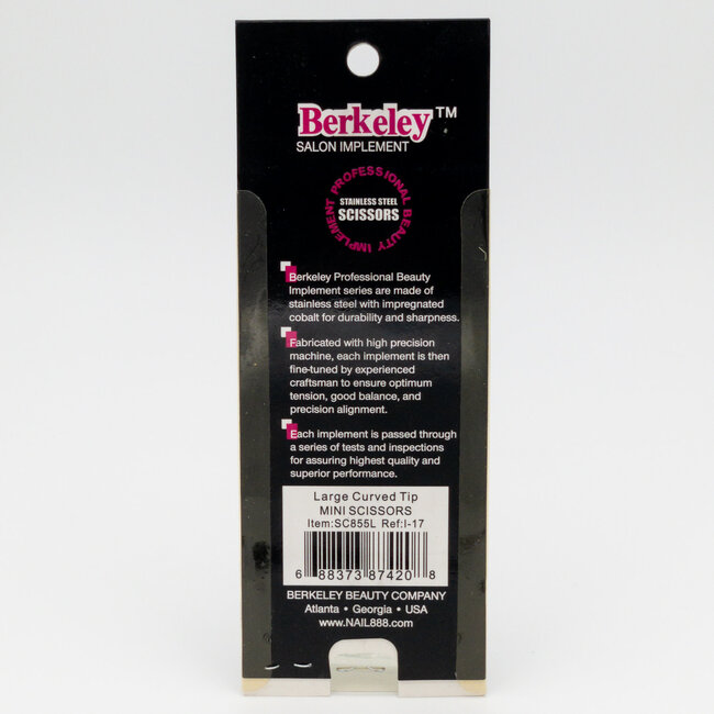 Berkeley - Mini Curved Tip Mini Scissors - Large - Precision Beauty Implement