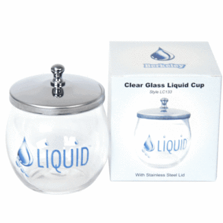 Berkeley - Glass - Liquid Cup With Stainless Steel Lid - Clear - LC133