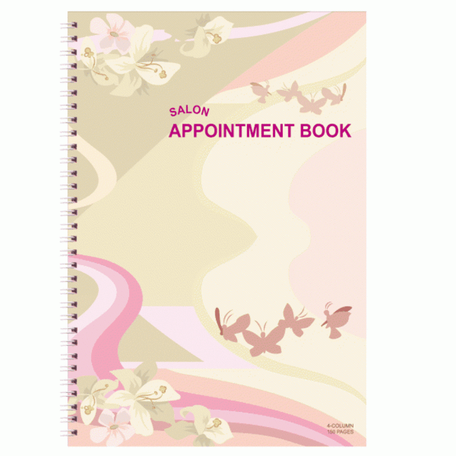 Berkeley - Appointment Book - Butterflies - 4 column - 150 pages - AB104
