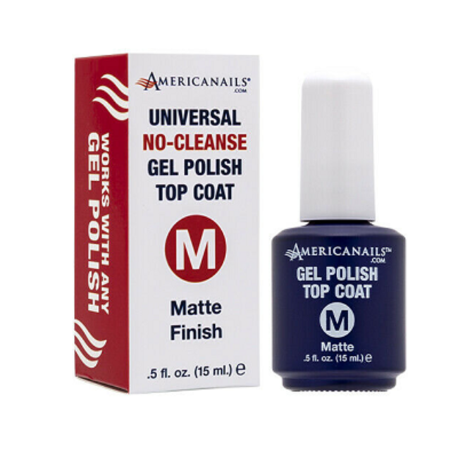 Americanails Americanails - No Cleanse Matte Finish Gel Top Coat - 0.5 oz