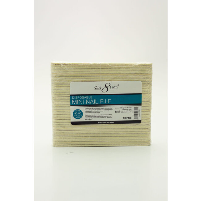 Cre8tion - Mini Nail File - 80/80 - 50 count