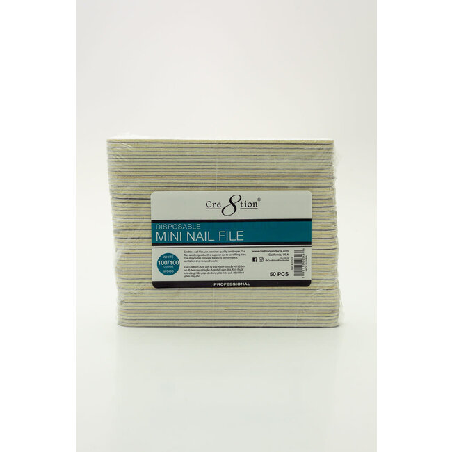Cre8tion - Mini Nail File - 100/100 - 50 count