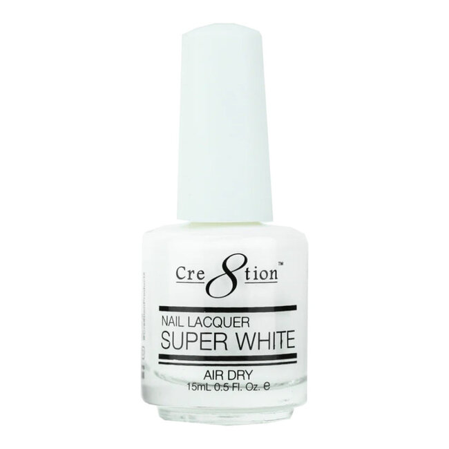 Cre8tion - Lacquer - Super White - .5 fl oz