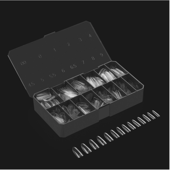 Apres - Tip Box 2.0 Gel X - Clear - Natural Round - Long