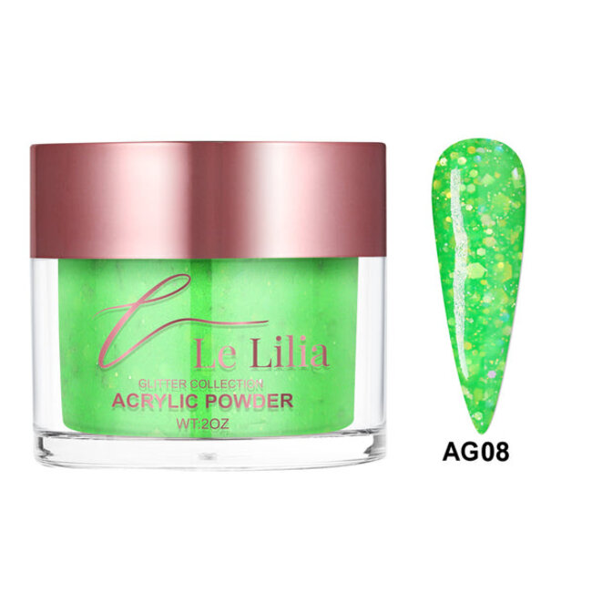 Le Lilia - AG08 - Glitter Collection - AIO Powder - 2 oz