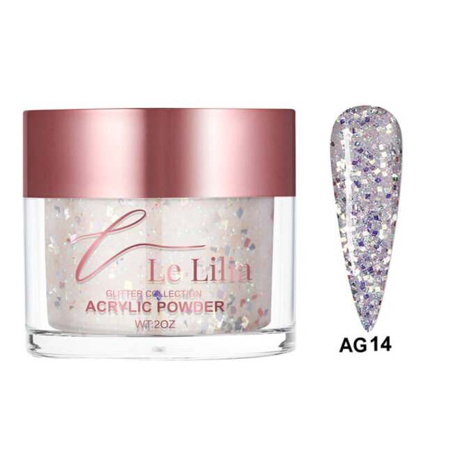 Le Lilia - AG14 - Glitter Collection - AIO Powder - 2 oz