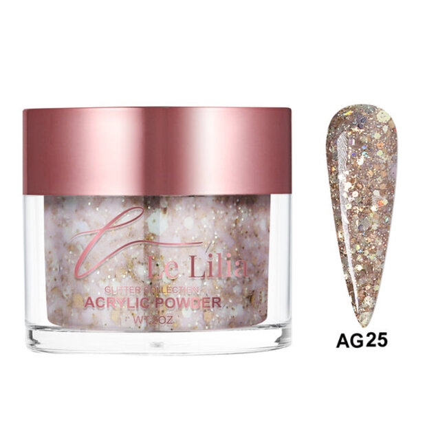 Le Lilia - AG25 - Glitter Collection - AIO Powder - 2 oz