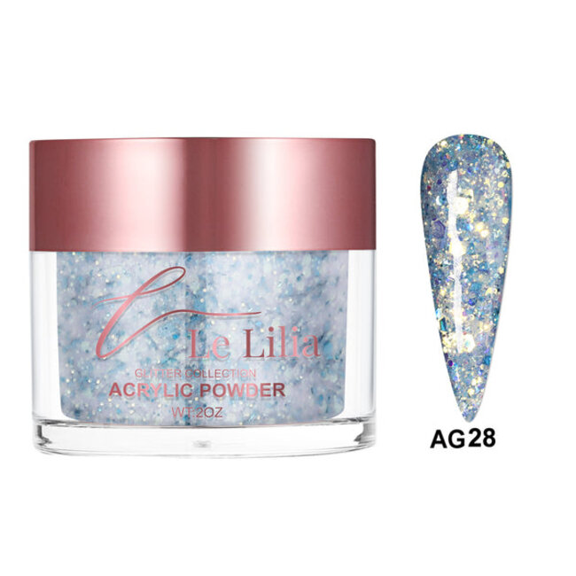 Le Lilia - AG28 - Glitter Collection - AIO Powder - 2 oz
