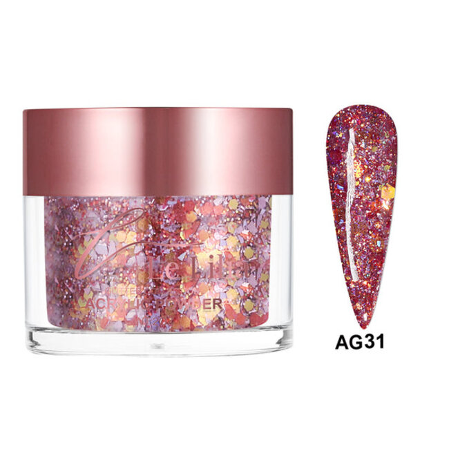 Le Lilia - AG31 - Glitter Collection - AIO Powder - 2 oz