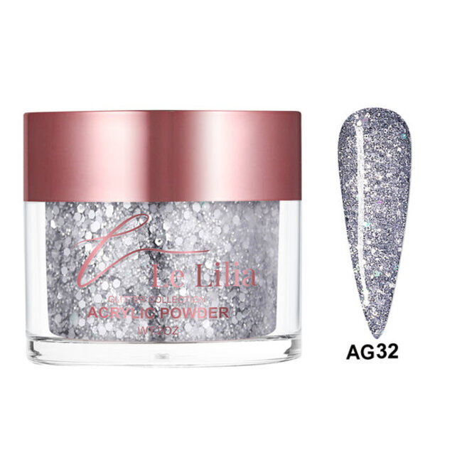 Le Lilia - AG32 - Glitter Collection - AIO Powder - 2 oz