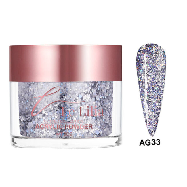 Le Lilia - AG33 - Glitter Collection - AIO Powder - 2 oz