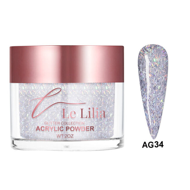 Le Lilia - AG34 - Glitter Collection - AIO Powder - 2 oz