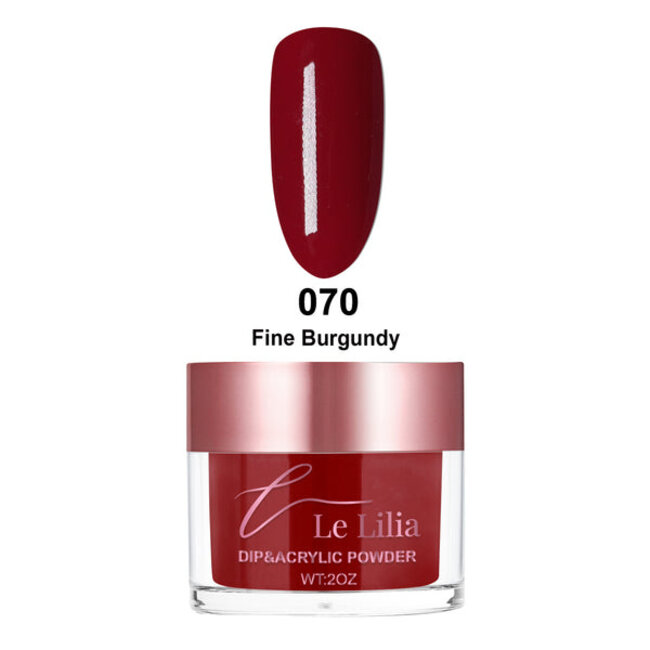 Le Lilia Le Lilia - 070 - Fine Burgundy - AIO Powder - 2 oz