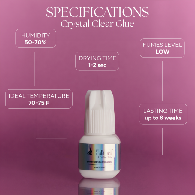 Stacy Lash - Eyelash Glue - Crystal Clear - 5ml