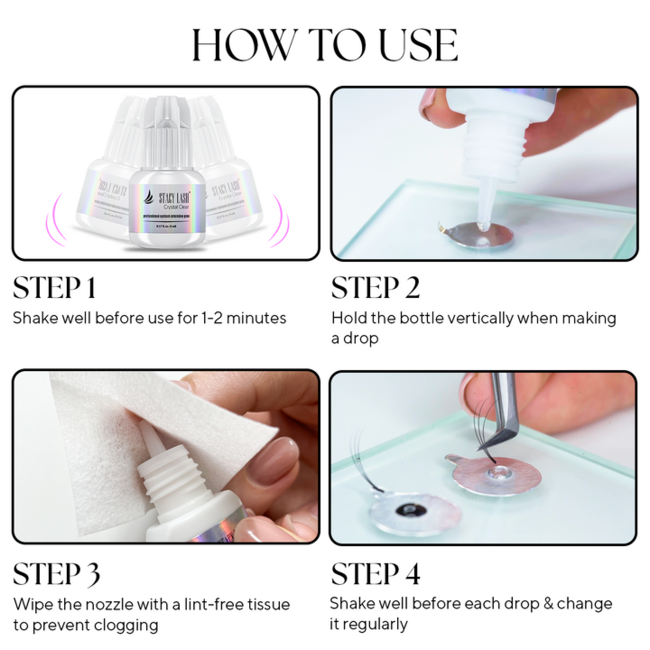 Stacy Lash - Eyelash Glue - Crystal Clear - 5ml