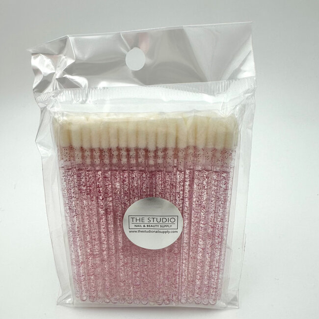 The Studio - Disposable Lint Free Wand - Light Pink Glitter - 50 Ct