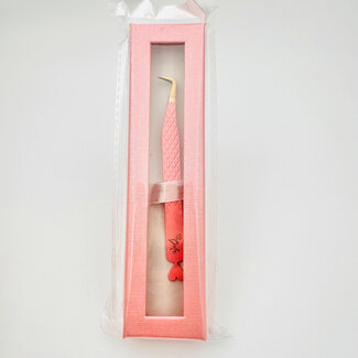 Love, Bella Love, Bella -  Fiber Tip Tweezer - Pink - 5 - Gold