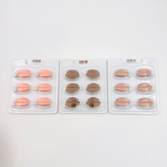 Practice Silicon Eyes - Brown - 3 pairs