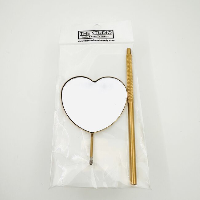 The Studio - Eyelash Extension Mirrors - Heart - Gold