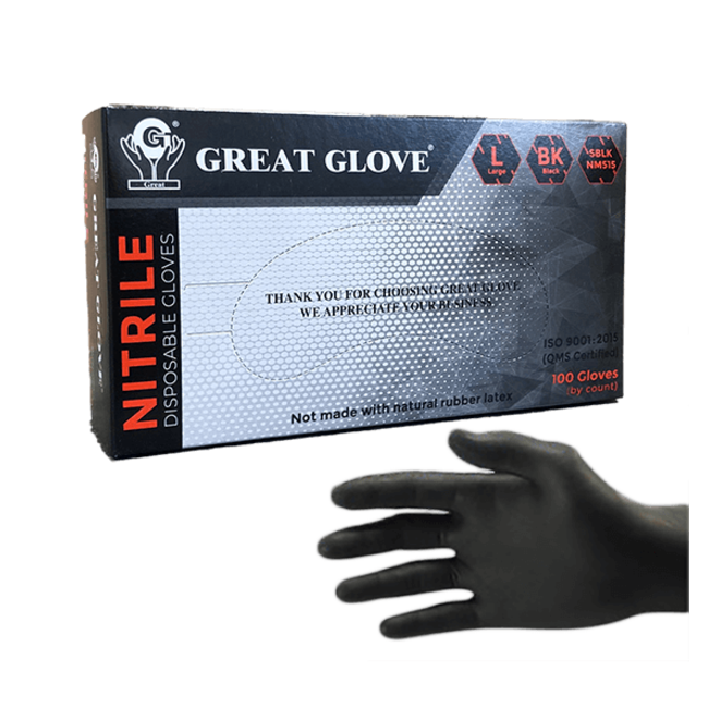 Great Glove - Black Nitrile Gloves -