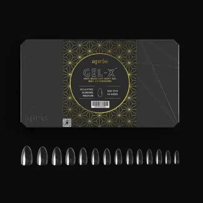 Apres - Tip Box 2.0 Gel X - Clear - Sculpted Almond - Medium