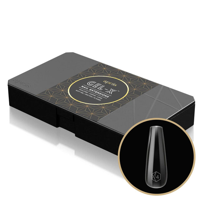 Apres - Tip Box 2.0 Gel X - Clear - Sculpted Coffin - Long