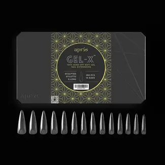 Apres Apres - Tip Box 2.0 Gel X - Clear - Sculpted Stiletto - Extra Long