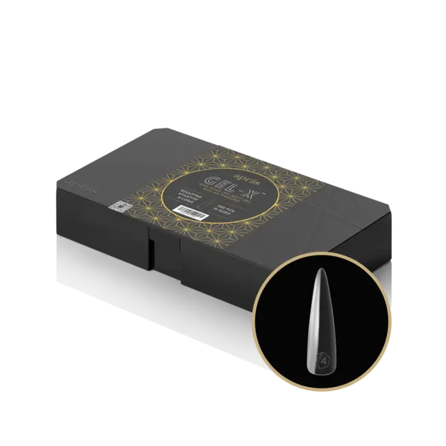 Apres - Tip Box 2.0 Gel X - Clear - Sculpted Stiletto - Extra Long