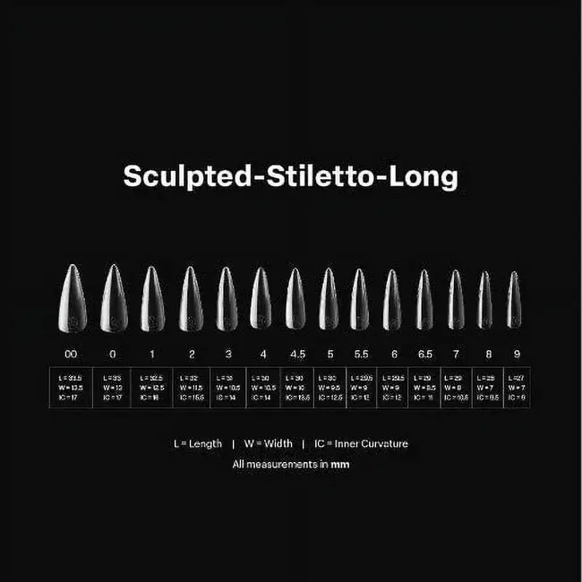 Apres - Tip Box 2.0 Gel X - Clear - Sculpted Stiletto - XX Long