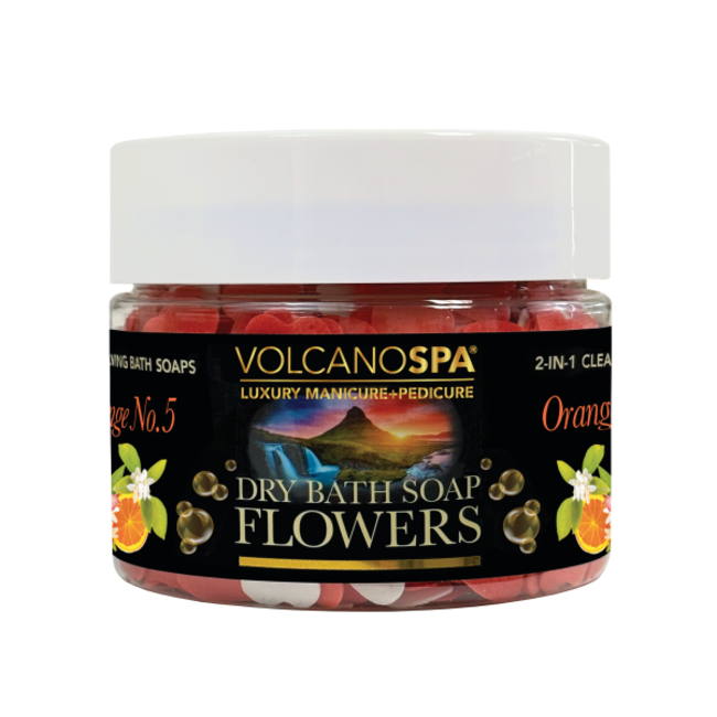 Volcano Spa - Dry Bath Soap Flowers - 12 oz - Orange