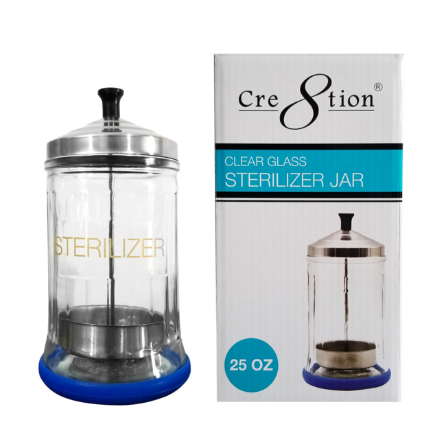 Cre8tion Cre8tion - Clear Glass Sterilizer Jar - 25 oz