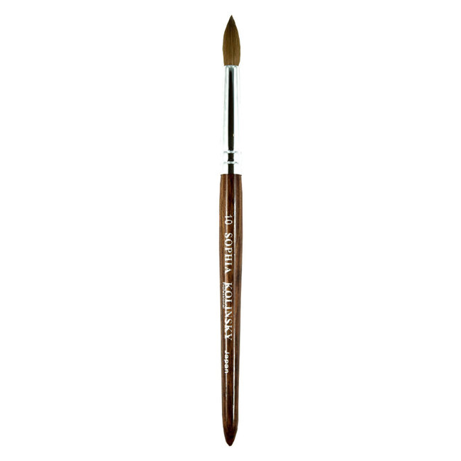 Sophia - Kolinsky Acrylic Brush - Japan - Wood - #10