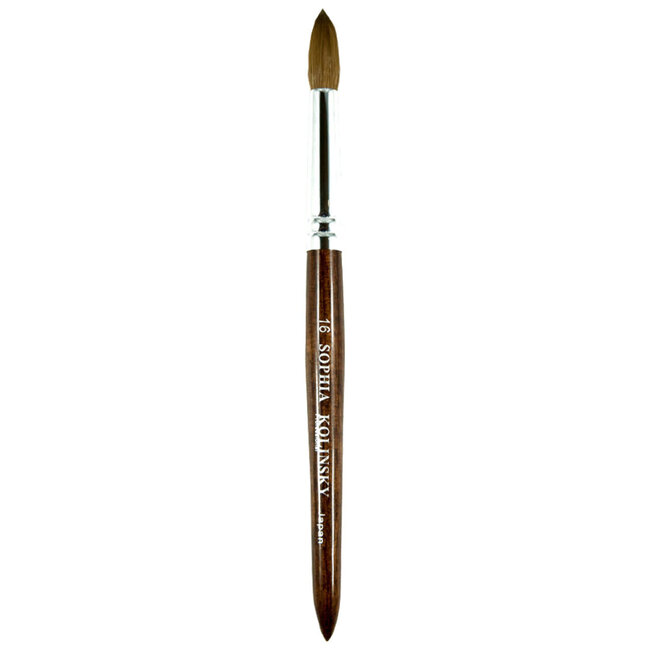 Sophia - Kolinsky Acrylic Brush - Japan - Wood - #16