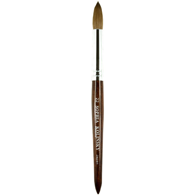 Sophia - Kolinsky Acrylic Brush - Japan - Wood - #22